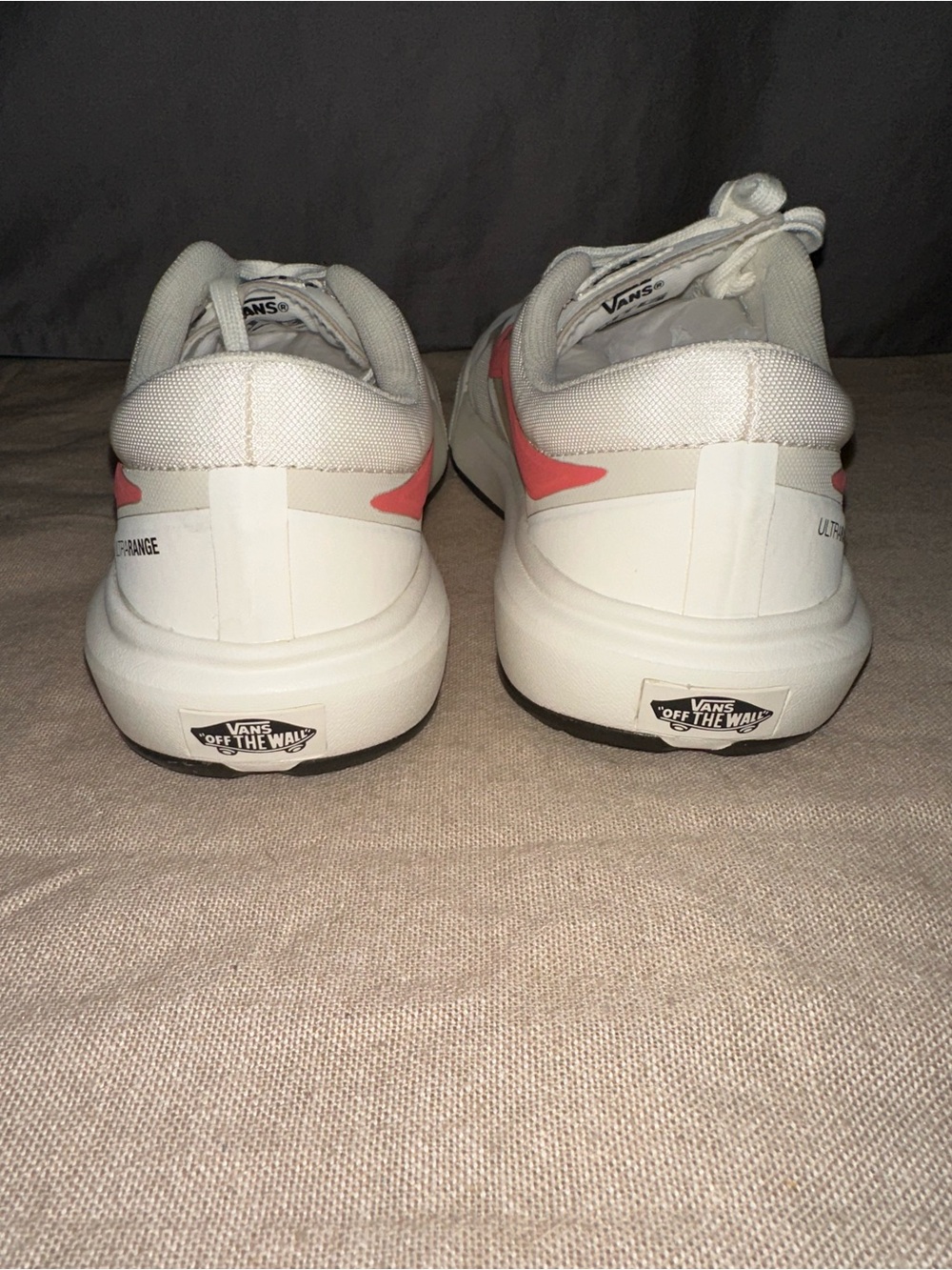 Vans Cream Ultrarange 2.0 Sneakers with Coral Stripe - Picture 2 of 6